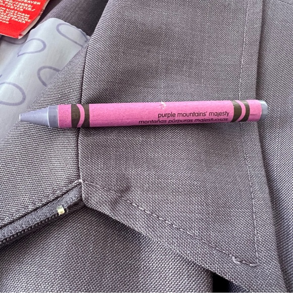 Oscar De La Renta 16 Purple 2 Piece Pant Suit - Full Zip Jacket - Picture 9 of 17